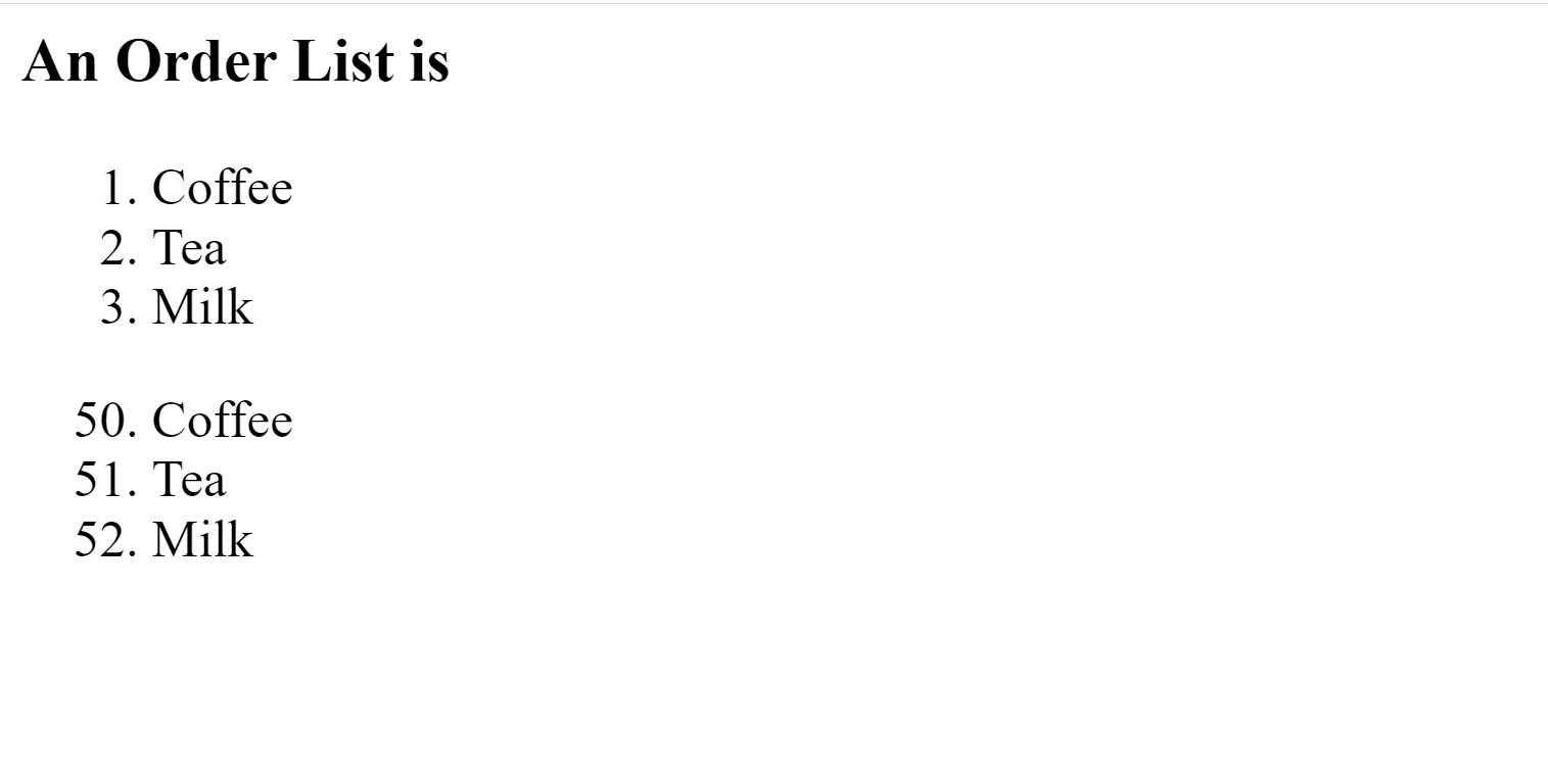Rordered List HTML Ordered and Unordered List - Engineering Concepts