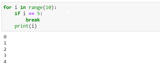 Example of Python break Statement with for Loop