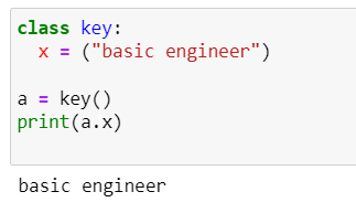 Example of Object and class in Python